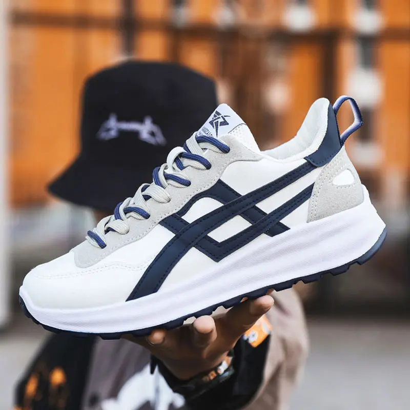 Oulylan Summer New Men's Shoes Thick soled Comfortable Breathable Trendy Versatile Sports Shoes Leisure Running Shoes