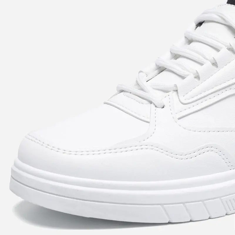 Oulylan New Trendy Men's Shoes Versatile Lightweight Breathable Soft Soled Sports Leisure Board Shoes White Running Shoes
