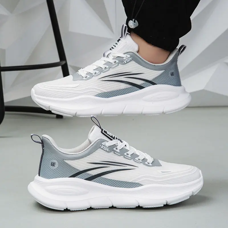 Oulylan Summer New Mesh Breathable Sports Shoes Men's Shoes Large Size Soft Sole Comfortable Cushioning Sports Running Shoes