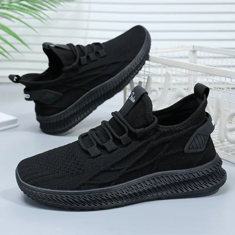 Trendy Summer Comfortable Sneakers Women Outdoor Casual Running Shoes Women's Knit Mesh Breathable Sports Shoes Red Yellow