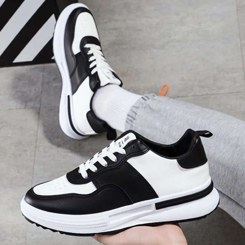 Oulylan New Men's Shoes Casual Board ShoesBreathable Comfortable Thick Soled Fashiona Student Travel Sports Running Shoes