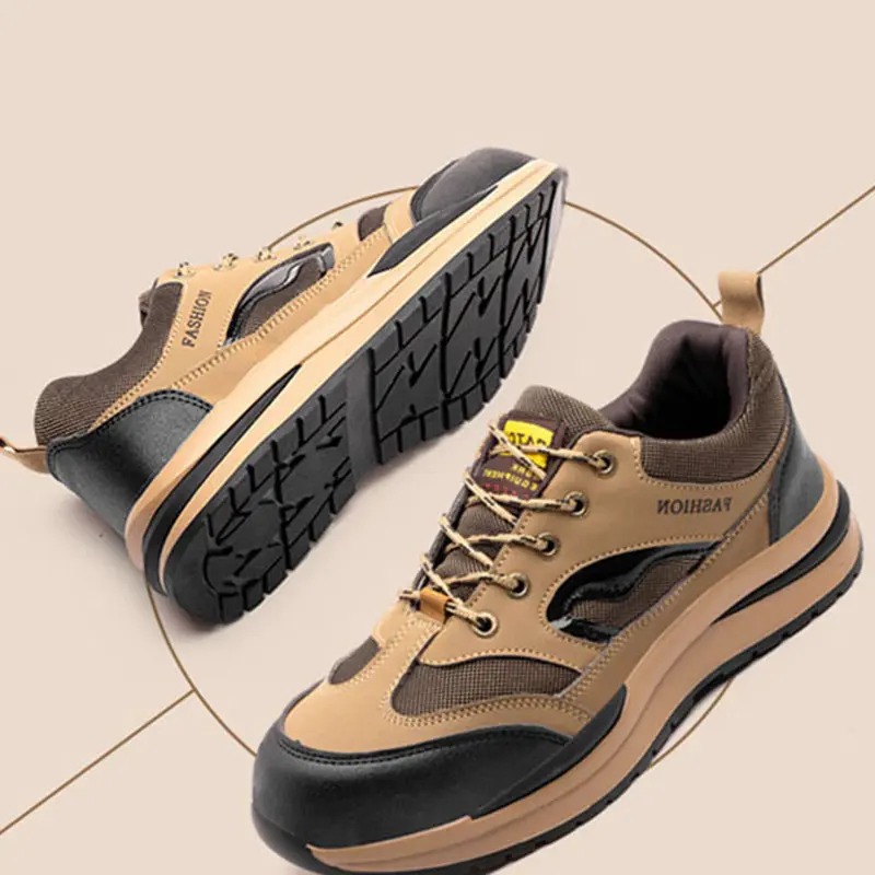 Foldable Resistance Men Protective Shoes Rubber Outsole Safety Shoe Four Season Climbing Workshoes Anti Pricking Labor Sportshoe
