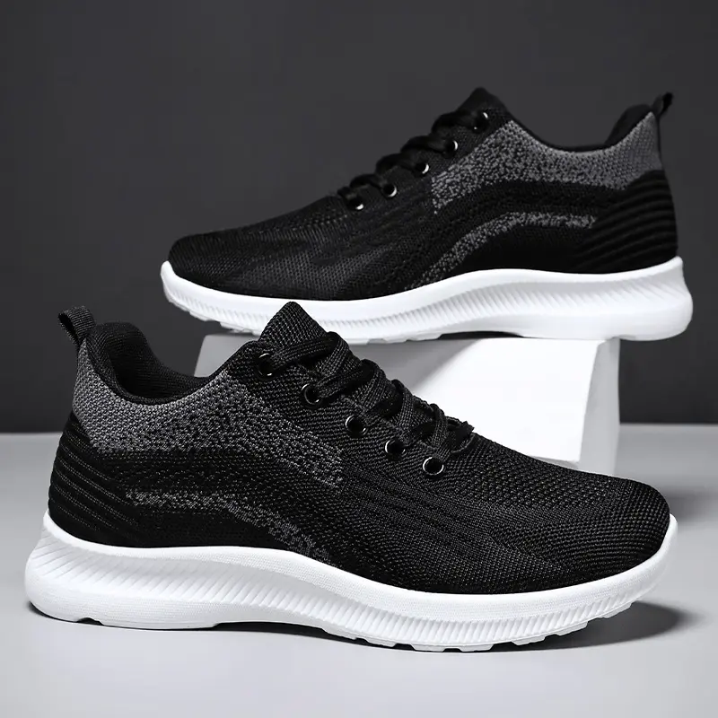 Oulylan Mesh Breathable Soft Sole Sneakers Men Fashion Lightweight Sports Shoes Popular Summer Comfortable Lace Up Running Shoes