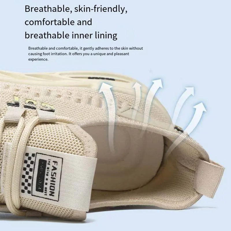 Outdoor Casual Sport Shoes Men Anti Slip Abrasion Resistant Soft Sole Comfortable Breathable Lightweight Running Sneaker