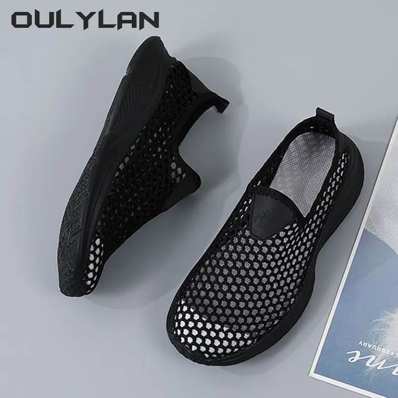 Sneakers Lightweight Shoe Thin Mesh Casual Shoes Women's Shoes Summer BreathableSoft Soled Beach Creek Tracing Shoes