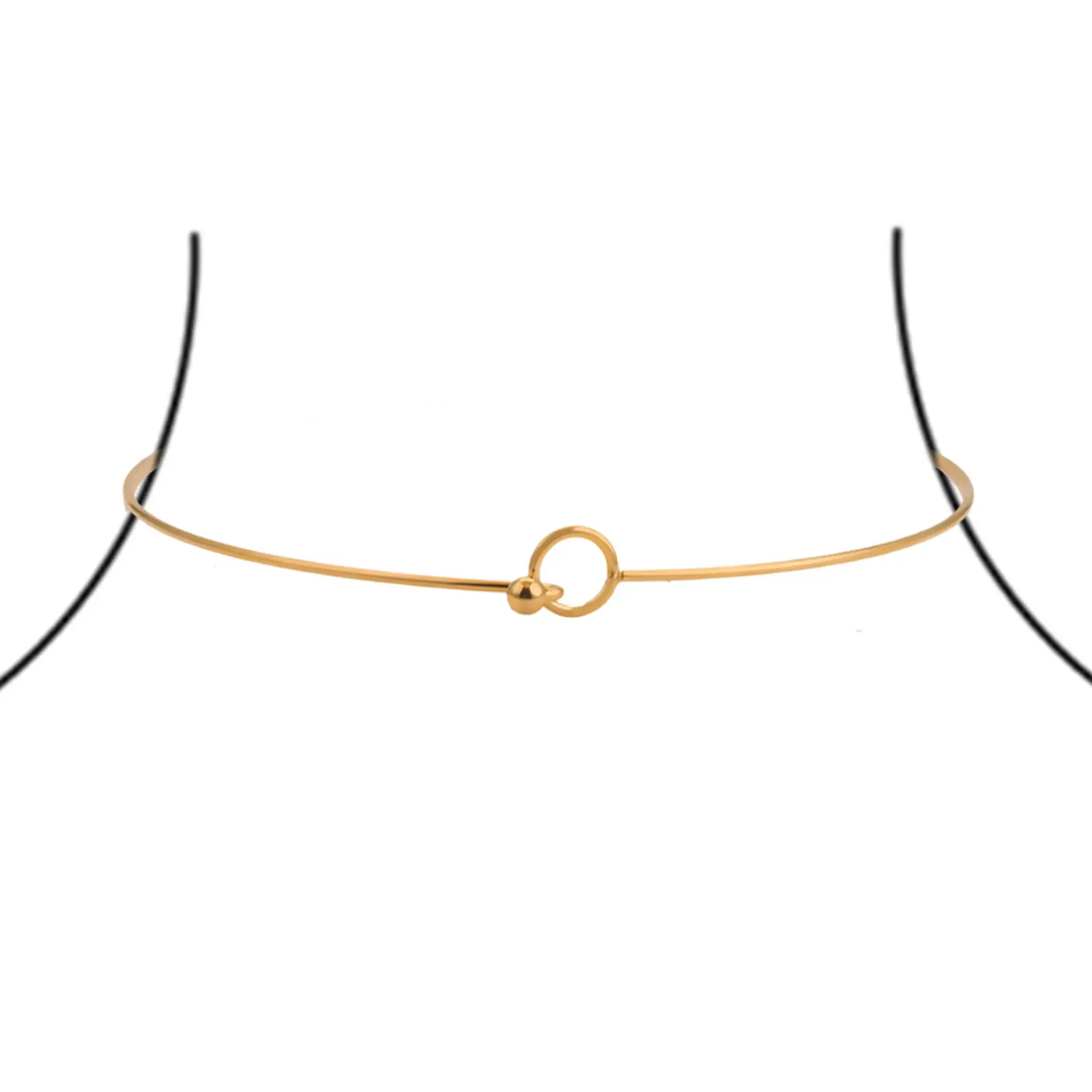 304 Stainless Steel Collar Neck Ring Necklace For Men Women Round Handmade DIY Jewelry Can be opened 43cm(16 7/8") long, 1 Piece
