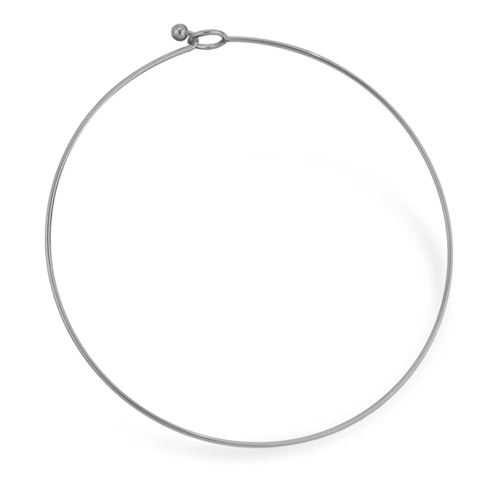 304 Stainless Steel Collar Neck Ring Necklace For Men Women Round Handmade DIY Jewelry Can be opened 43cm(16 7/8") long, 1 Piece