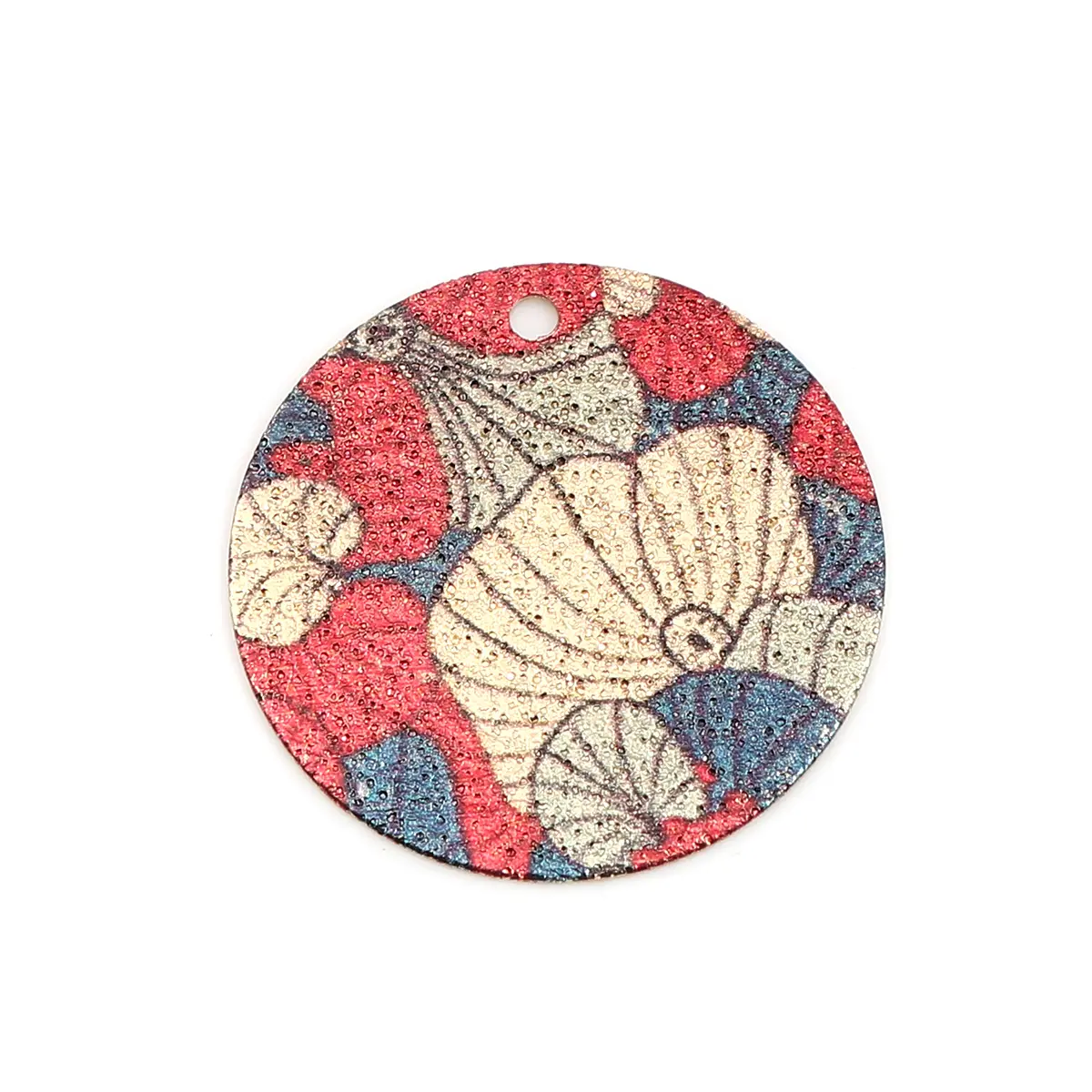 5/10 PCs Enamel Painting Pendant Charms Round Gold Color Back Sparkledust For Bracelet DIY Findings Jewelry Making 20mm Dia.