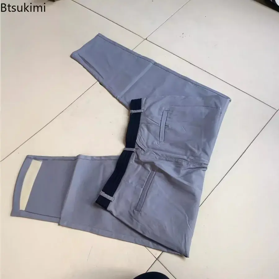 Spring Autumn New Men's Casual Pants Breathable Comfot Business All Match Elasticity Slim Long Pants Handsome Pencil Pants Male