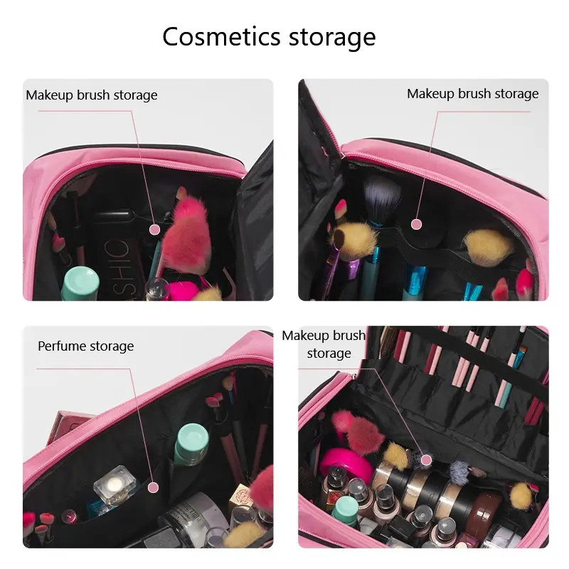 Women Cosmetic Bag Organizer Large Makeup Bag Cosmetic Box Ladies' Waterproof Storage Box Portable Suitcase