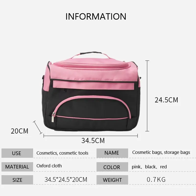 Women Cosmetic Bag Organizer Large Makeup Bag Cosmetic Box Ladies' Waterproof Storage Box Portable Suitcase