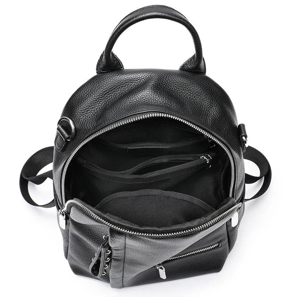 Women's Backpack Genuine Leather Fashion Ladies Shoulder Bag Casual Large Student School Bag Multifunctional Commuter Backpack