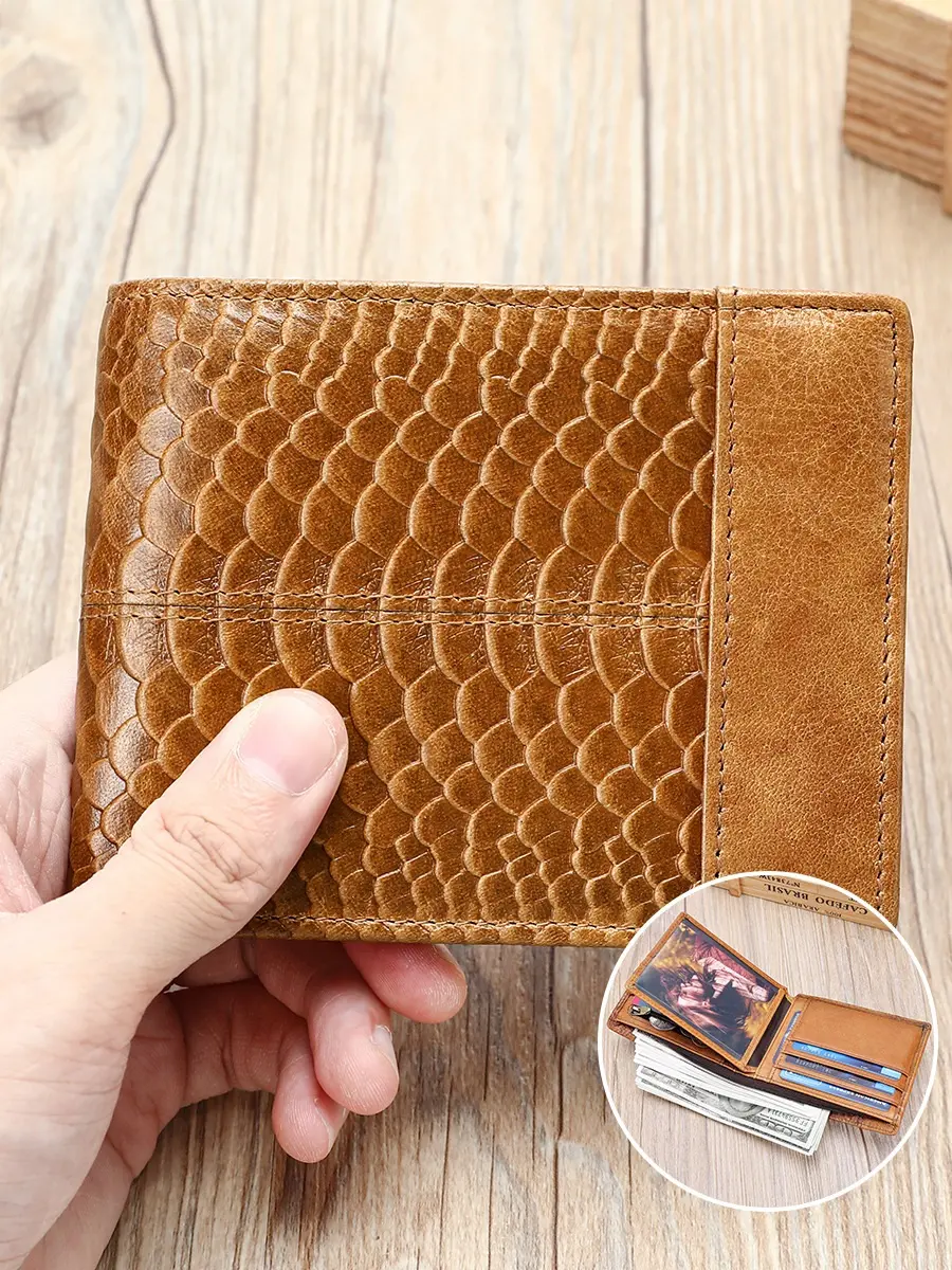 MVA Fashion Wallet RFID Credit ID Card Holder Cowhide Leather Purse Multi-card Slots Bussiness Wallets Vintage Money Case Purse