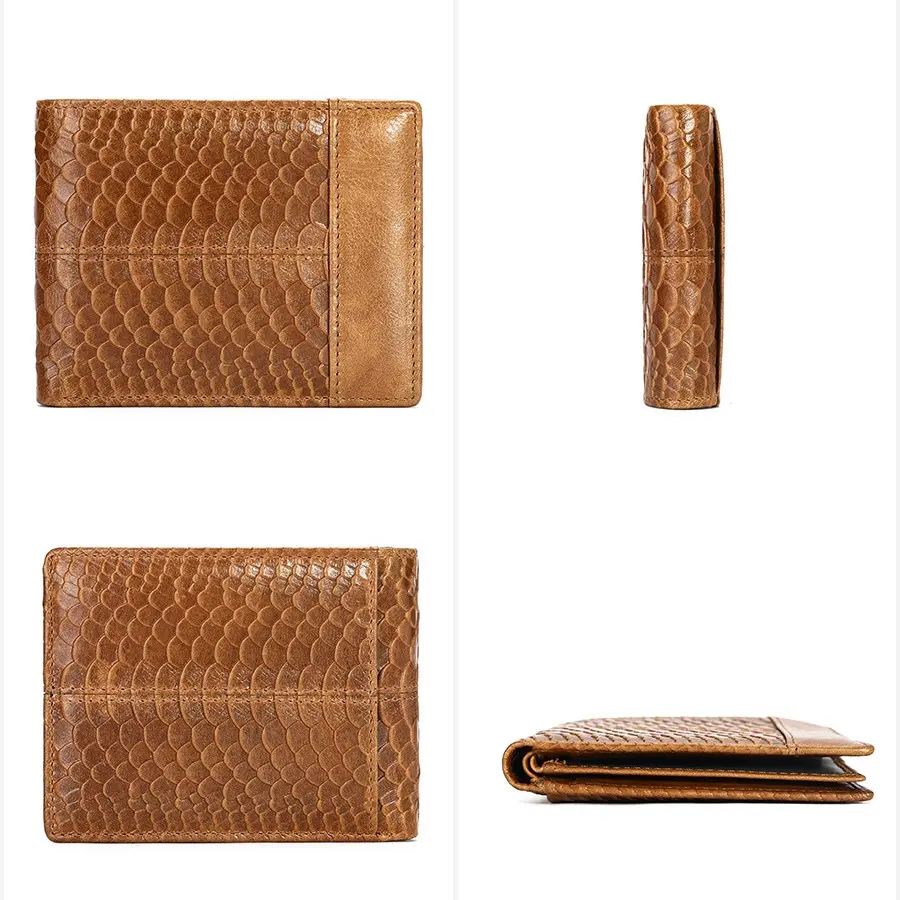 MVA Fashion Wallet RFID Credit ID Card Holder Cowhide Leather Purse Multi-card Slots Bussiness Wallets Vintage Money Case Purse