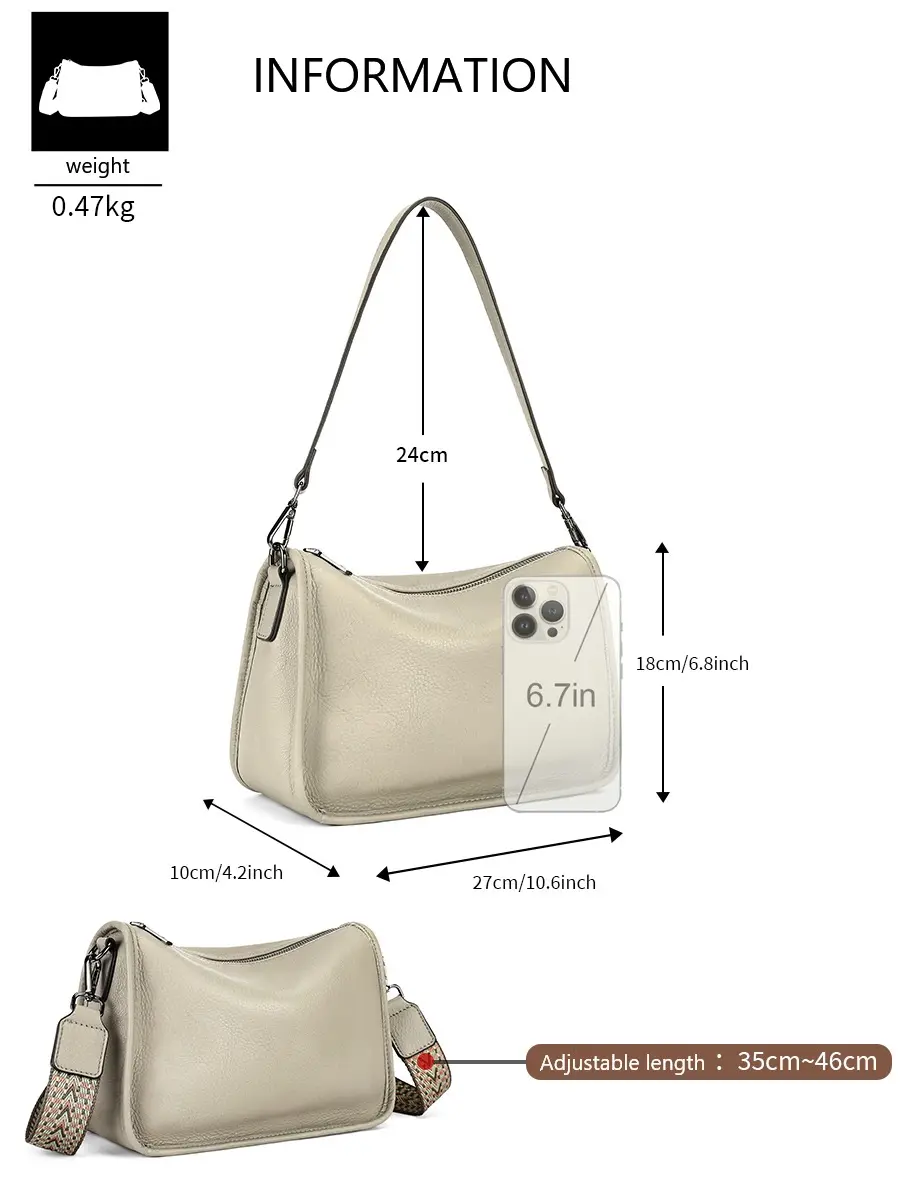 MVA Women Handbags Soft Leather Shoulder Bag Top-handle Fashion Satchel Genuine Leather Crossbody Bag Flap Phone Pack