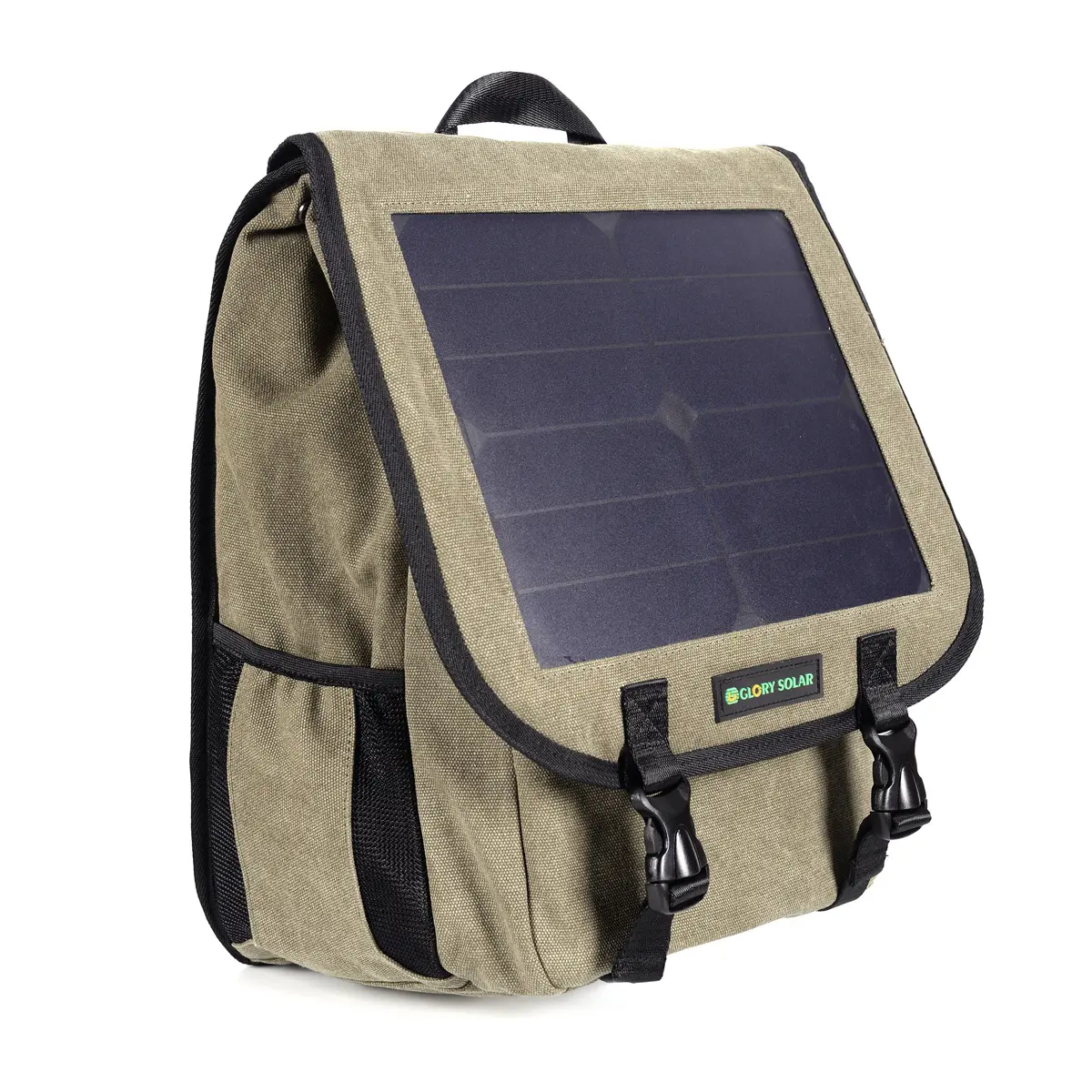 Men's Solar Panel Backpack Outdoor Riding Solar Panel 6.5w USB Charging Hiking Daypacks Women's Multifunctional Solar Travel Bag