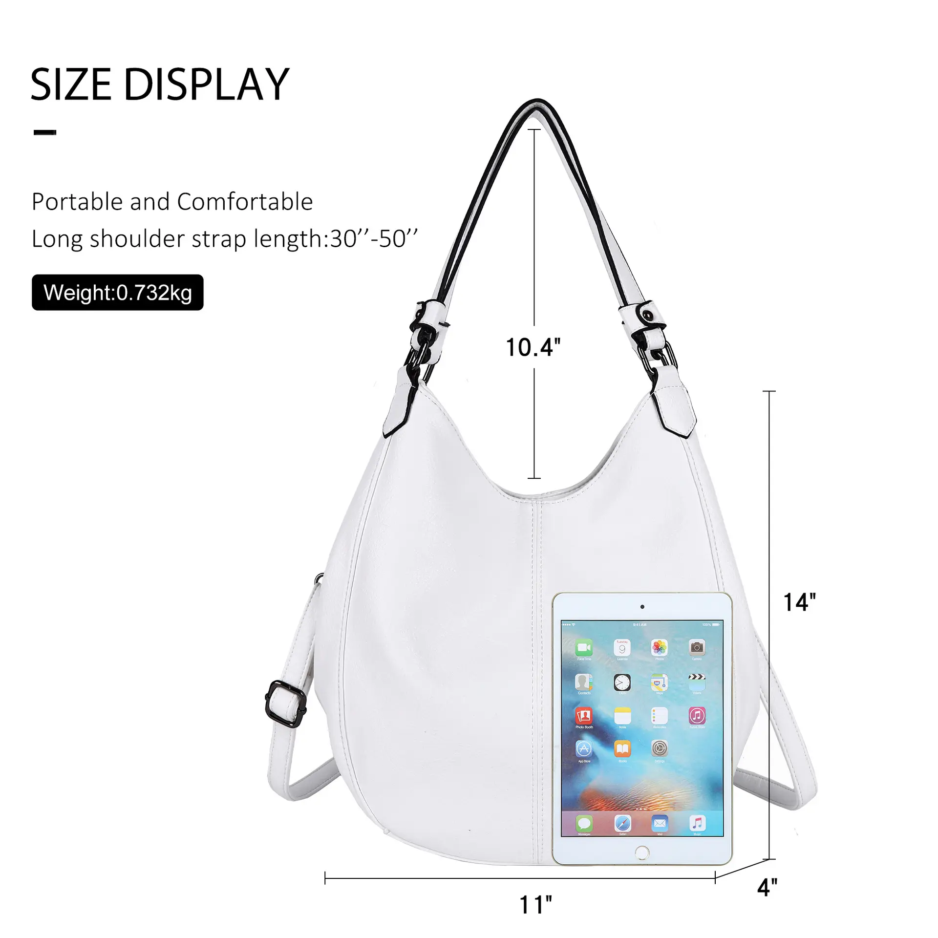 Women Bag PU Fashion Tote Top-handle Handbag Multiple Pockets Satchel Large Ladies Shoulder Hobo Crossbody Bag Purse