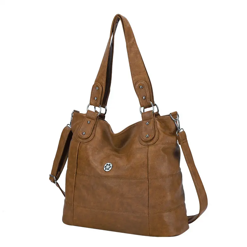 Large Women Bags Soft Handbag Lady Tote Bags Top-handle Satchel Fashion Shoulder Bag PU Leather Handbag Large Capacity Purse