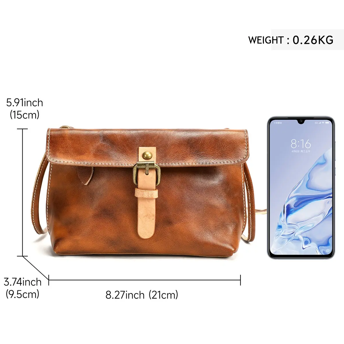 MVA Women's Bag Fashion Leather Shoulder Bag Brown Fashion Leisure Shoulder Bag Casual Large Capacity Crossbody Bag Purse