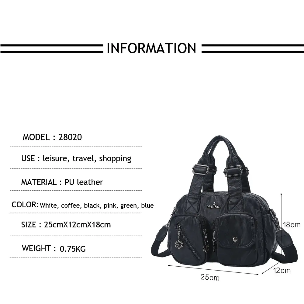 Women Handbags Small Satchel Top-handle Handbag Leisure PU Shoulder Bag Fashion Dumpling Pack Multi-pockets Shoulder Bags