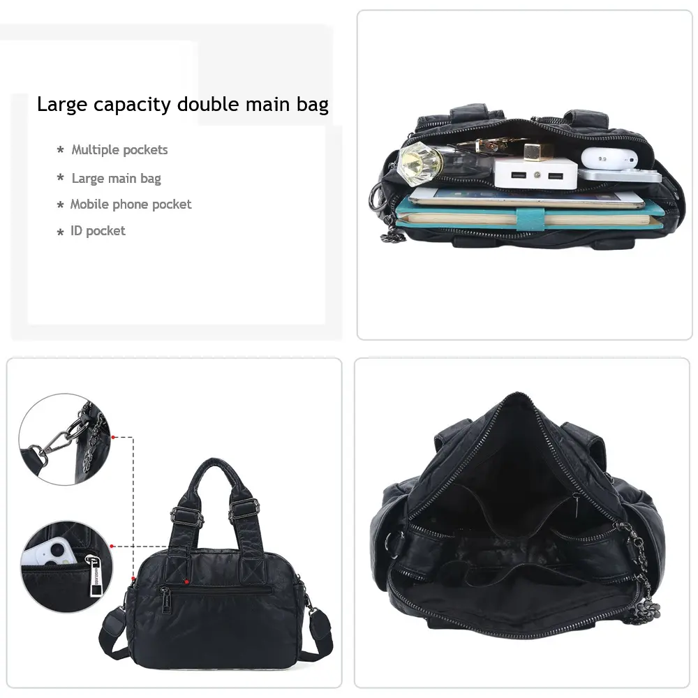 Women Handbags Small Satchel Top-handle Handbag Leisure PU Shoulder Bag Fashion Dumpling Pack Multi-pockets Shoulder Bags