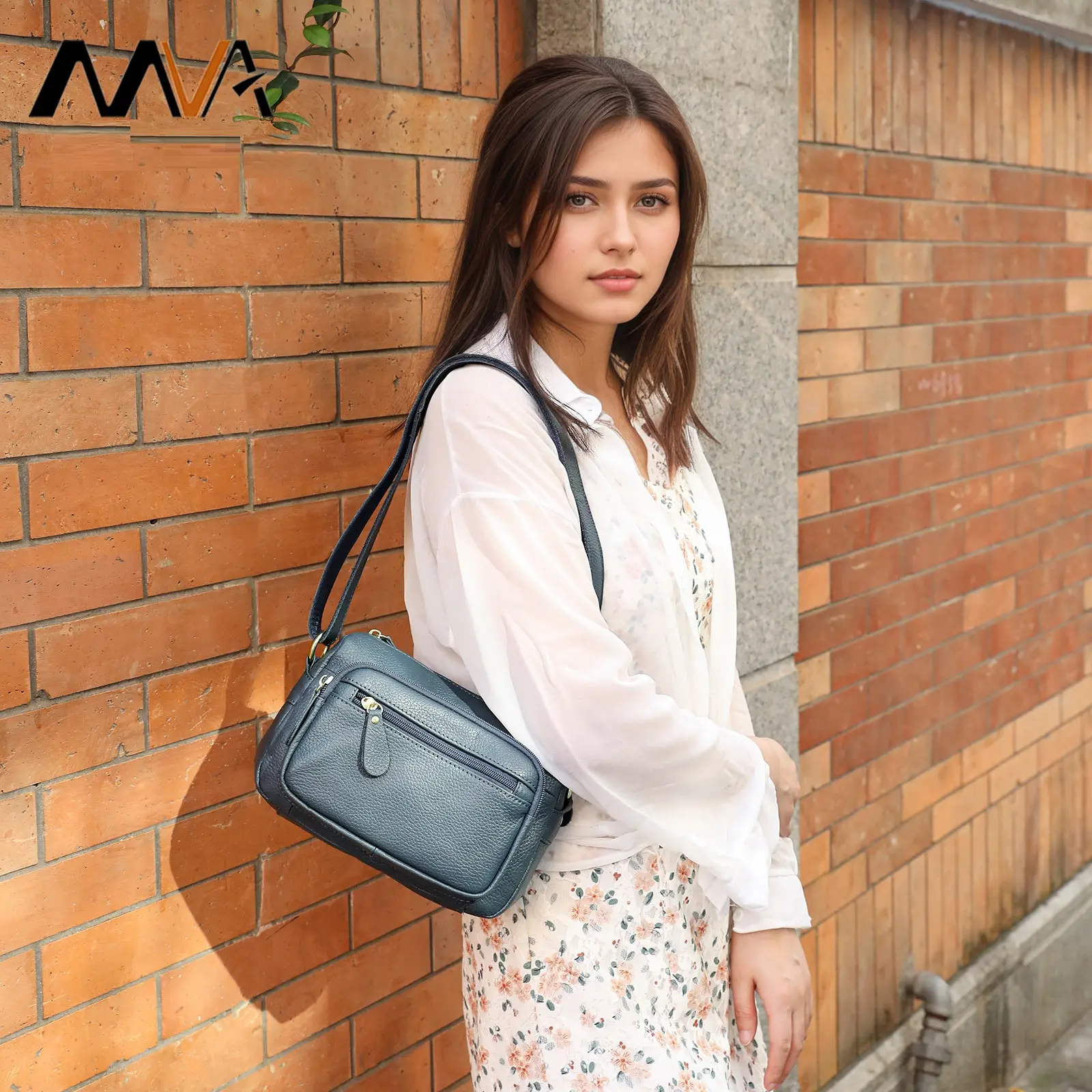 Women's Shoulder Bag Fashion Leather Shoulder Bag Black Fashion Leisure bag Casual Large Capacity Crossbody Bag Wallet