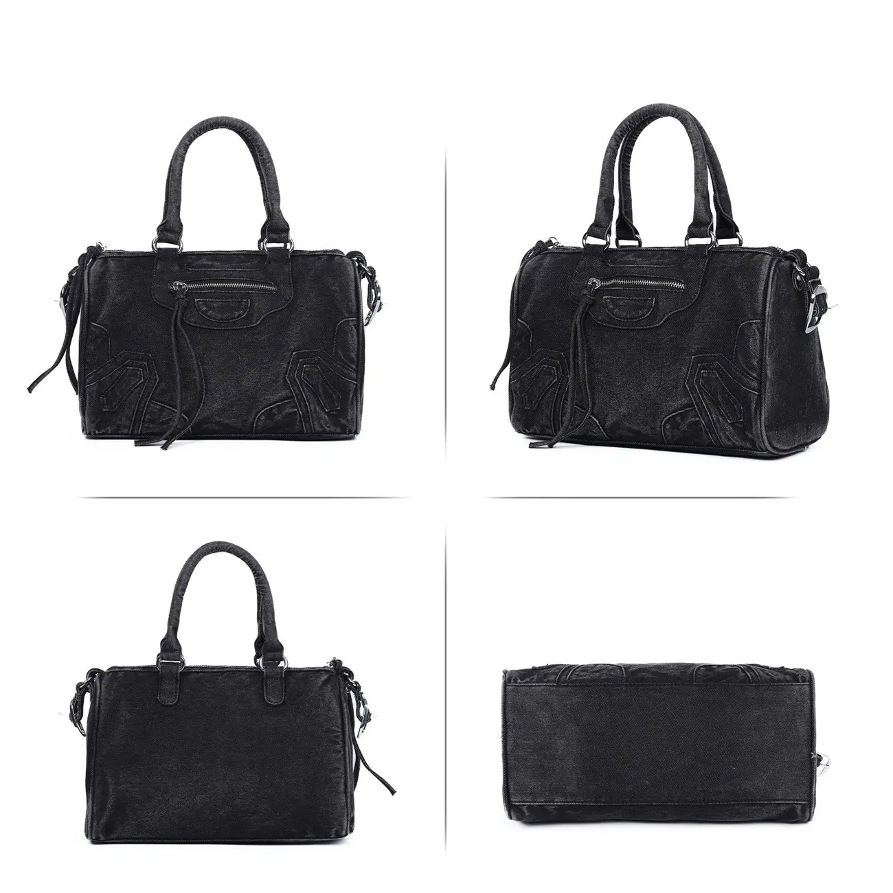  Women's Bag Fashion Boston Handbags Large Shoulder Bag Vintage Top-handle Handbag Female Satchel Shoulder Bags
