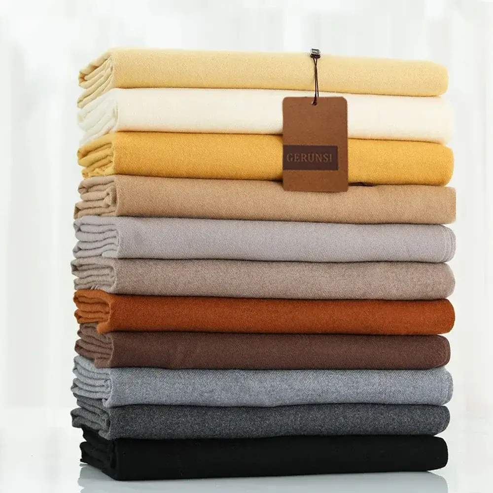 2024 Winter Cashmere Scarf Women Thick Warm Pashmina Shawls Wraps Solid Color Tassel Lady Blanket Echarpe Bufanda Hijab