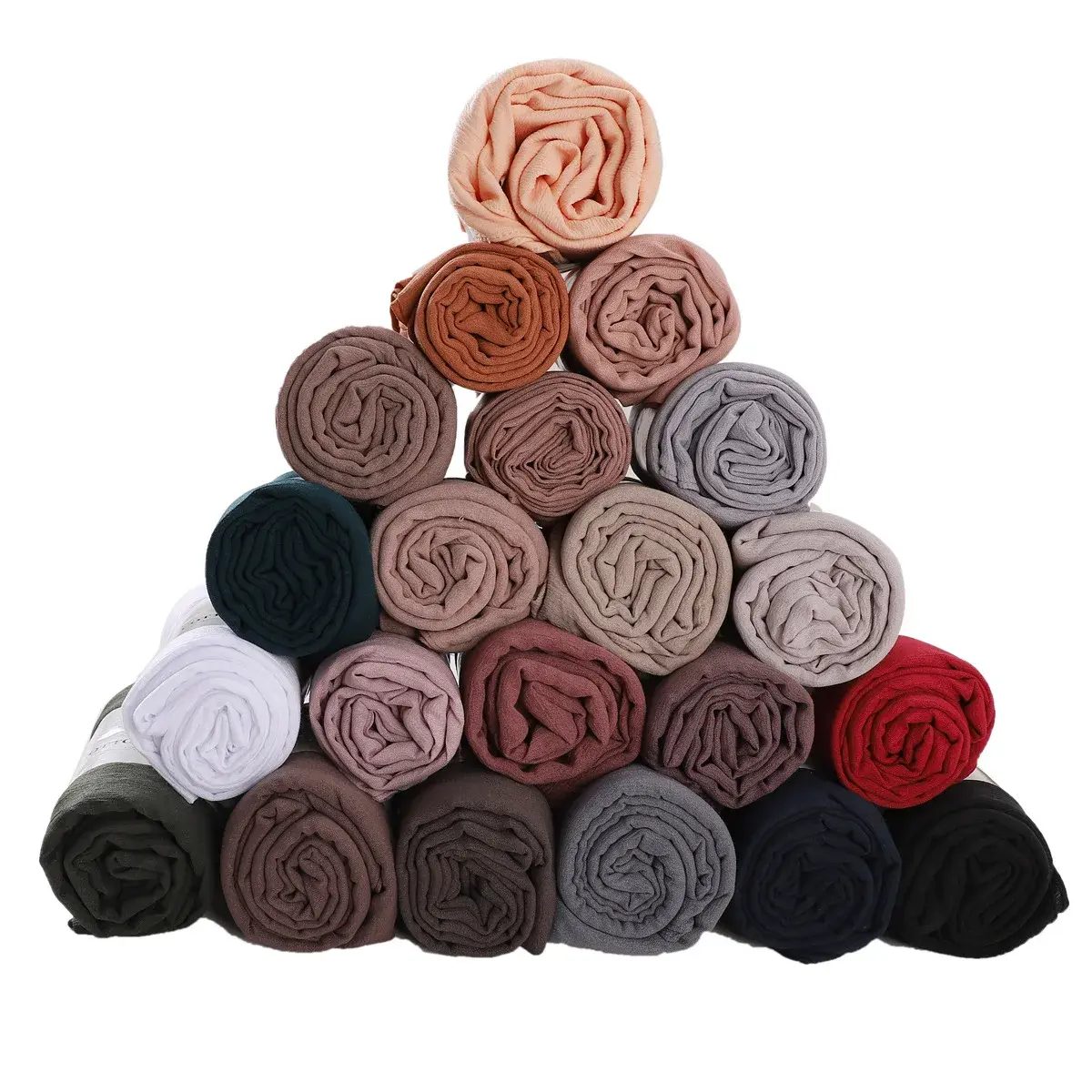 Women Premium Jersey Headbands Solid Clinket Hijab Scarfs Lady Muslim Hijab Head Wrap Scarves Fashion Long Scarf Shawls