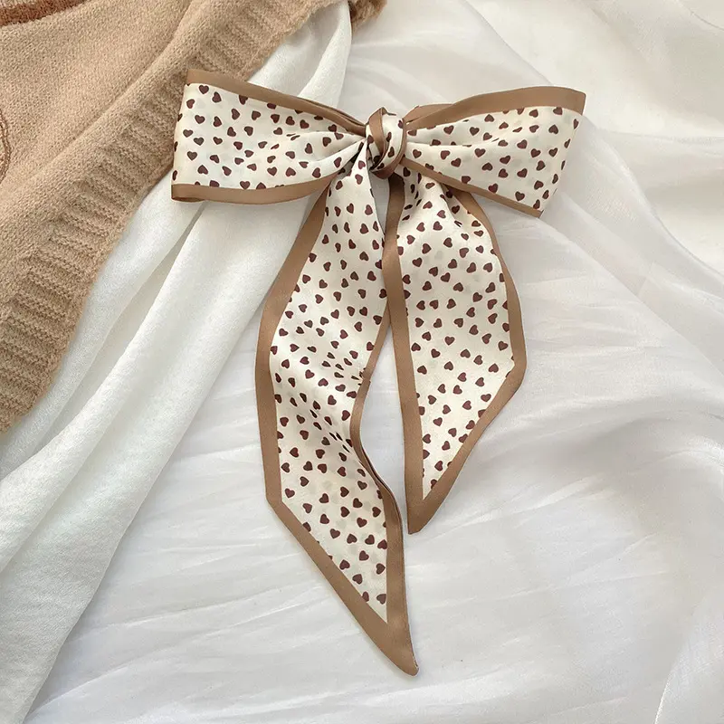 4pcs Silk Feel Skinny Silk Scarf Hair Band Women Spring Hair Hand Bag Wrist Bandana Foulard Ribbon Scarves Hair Accessories