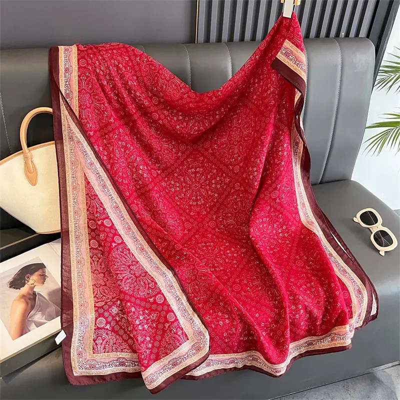 Luxury Brand Scarf Love Cotton Shawl Lady Wrap Large Pashmina Hijab Headband Scarves Islamic Turban Bufanda Foulard Stoles