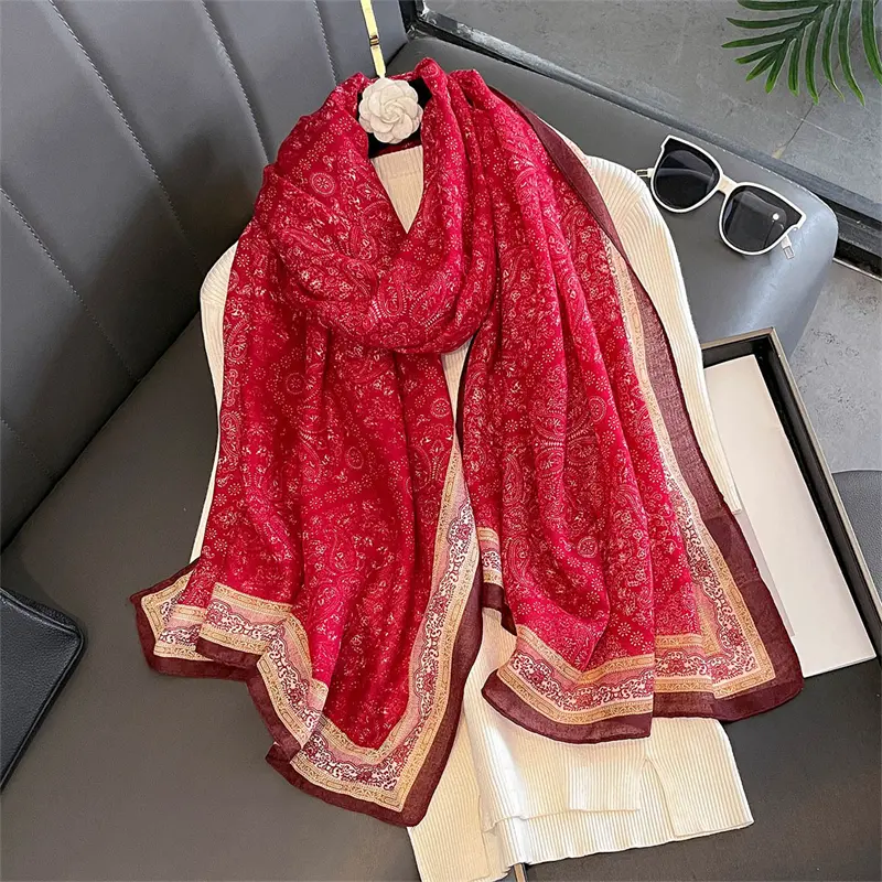 Luxury Brand Scarf Love Cotton Shawl Lady Wrap Large Pashmina Hijab Headband Scarves Islamic Turban Bufanda Foulard Stoles