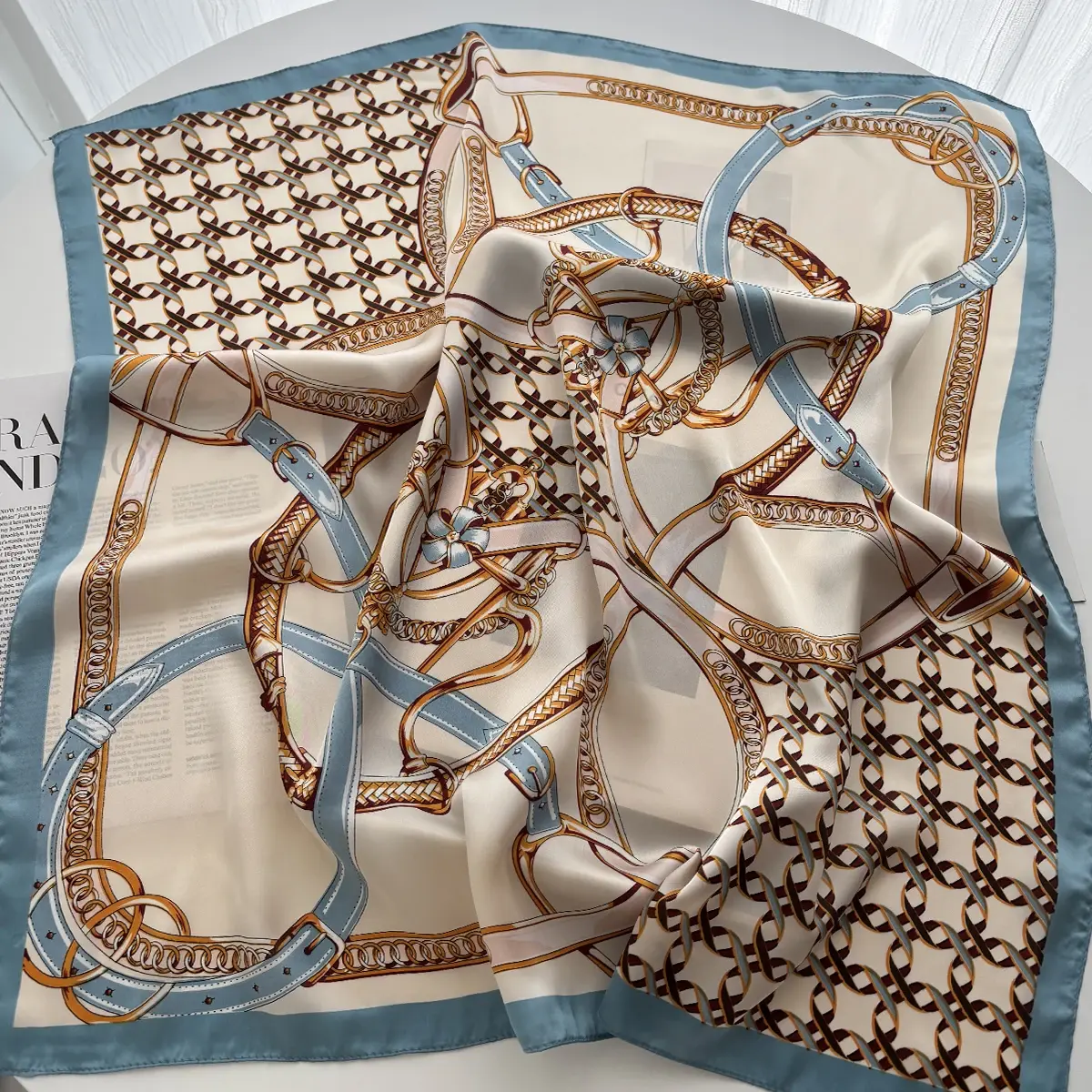 New Square Scarf Women Retro Paisley Cashew Print Neckerchief Female Foulard Head Hijab Hairband Soft Neck Bag Ribbon
