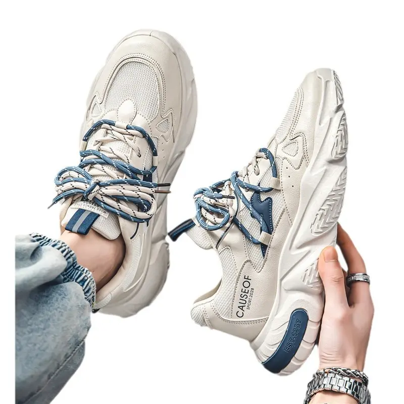 Men's Sneakers 2024 Spring Leisure Versatile Height Increasing Shoes Fashion Youth Sports Running Shoe Trend Elevator Shoes