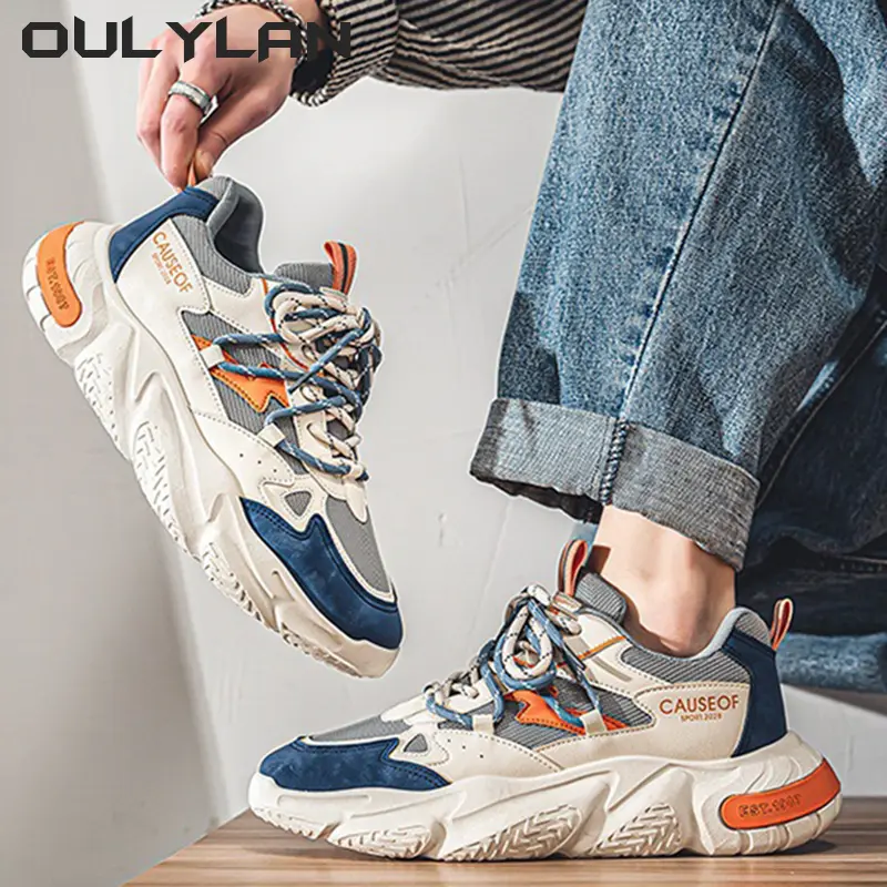 Men's Sneakers 2024 Spring Leisure Versatile Height Increasing Shoes Fashion Youth Sports Running Shoe Trend Elevator Shoes