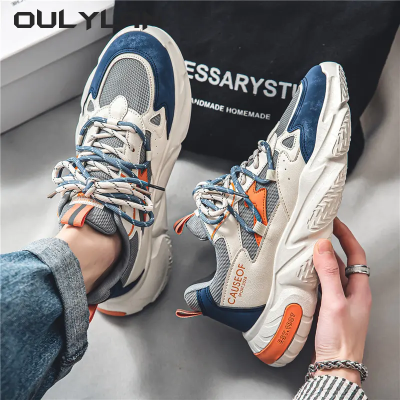 Men's Sneakers 2024 Spring Leisure Versatile Height Increasing Shoes Fashion Youth Sports Running Shoe Trend Elevator Shoes