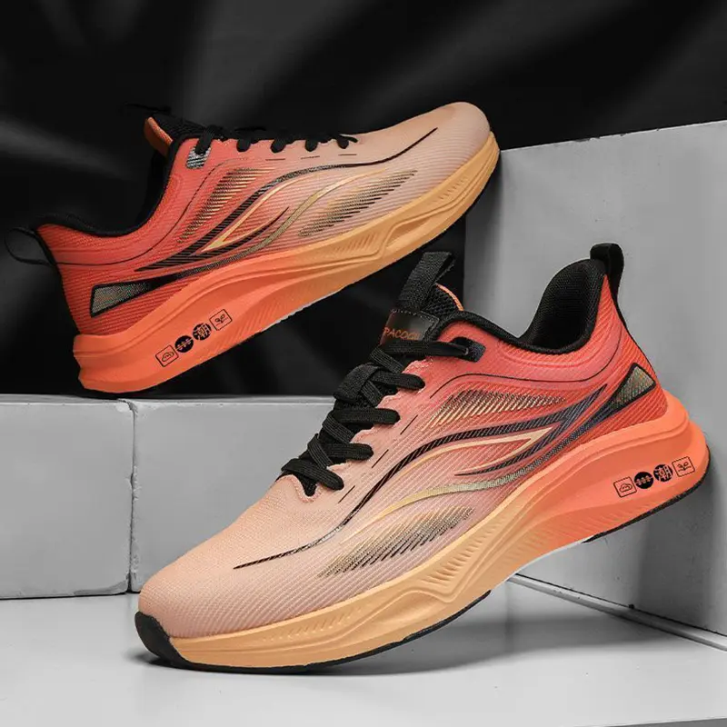 Comfortable Breathable Sport Shoes Men Anti Slip Thick Soft Sole Lightweight Abrasion Resistant Outdoor Casual Sneaker