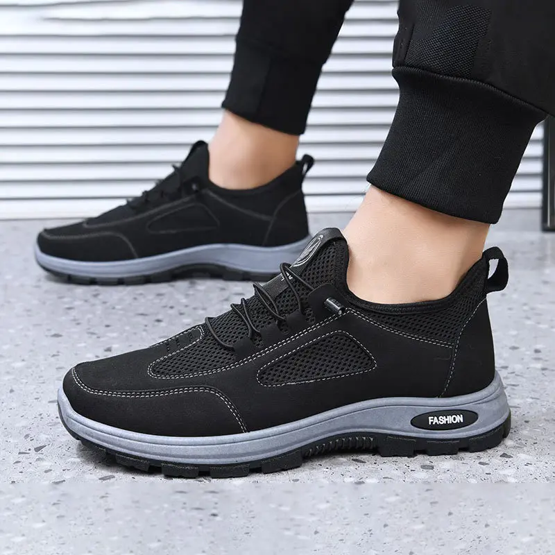 Oulylan 2025 Male Breathable Hiking Sneakers Non-slip Round Toe Tactical Running Shoes New Retro Casual Practical Walking Boots