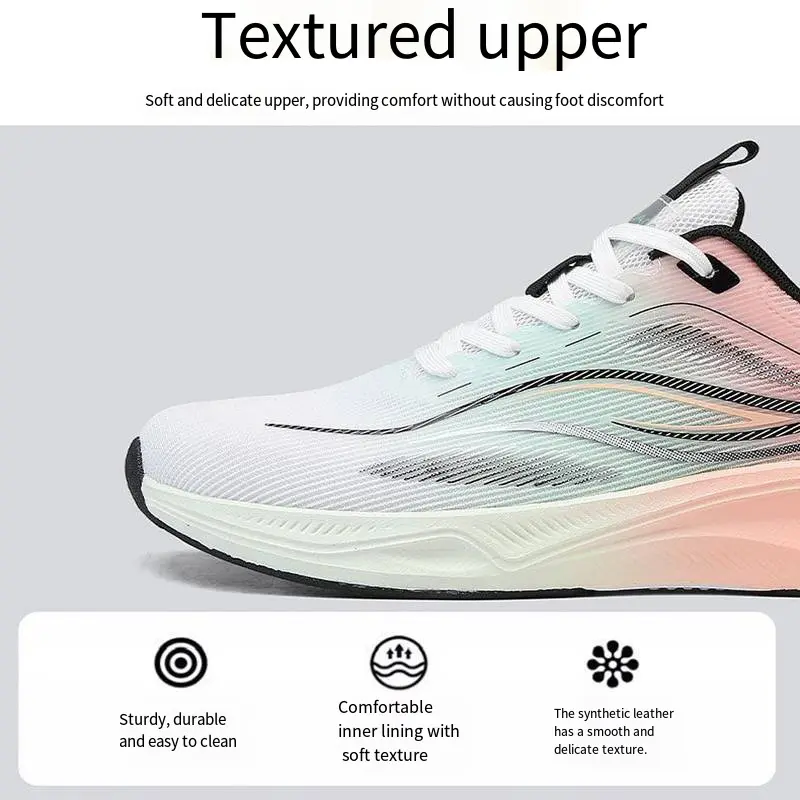 Abrasion Resistant Sneaker Men Comfortable Breathable Lightweight Anti Slip Thick Soft Sole Outdoor Casual Sport Shoes