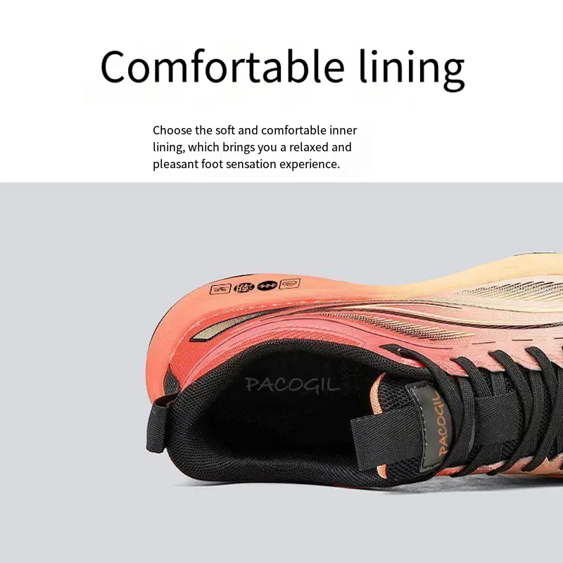 Comfortable Breathable Sport Shoes Men Anti Slip Thick Soft Sole Lightweight Abrasion Resistant Outdoor Casual Sneaker