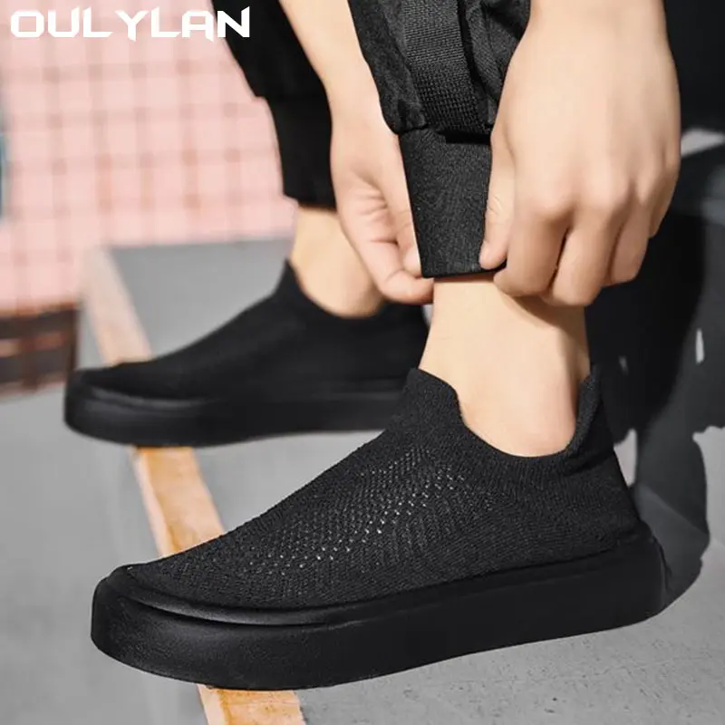 Oulylan Green Sneaker 2025 Man Designer Sneakers Breathable Mesh Loafers Tennis Platform Flat Sport Shoes Man Running Shoes