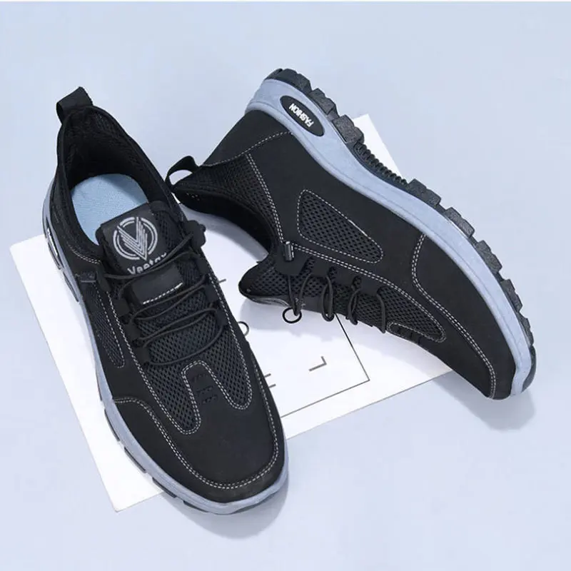 Oulylan 2025 Male Breathable Hiking Sneakers Non-slip Round Toe Tactical Running Shoes New Retro Casual Practical Walking Boots