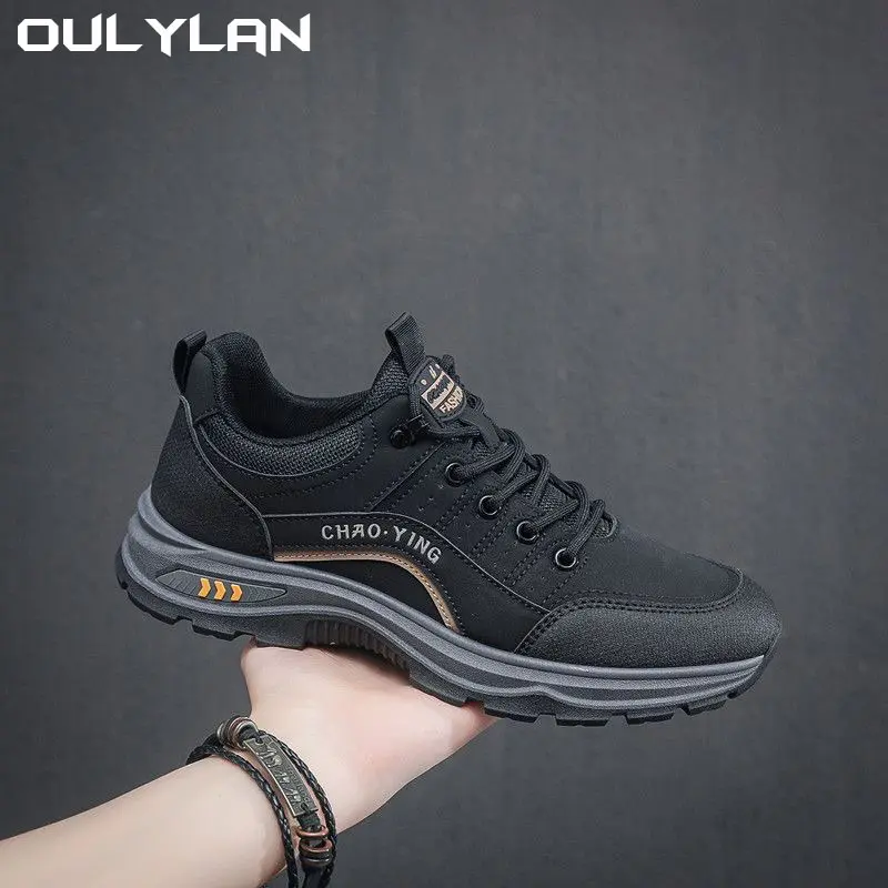 Oulylan Outdoor Hiking Shoes Soft Sole Breathable Sports Shoe Footwear Men Running Sneakers Outdoor Thick Soles Comfortable