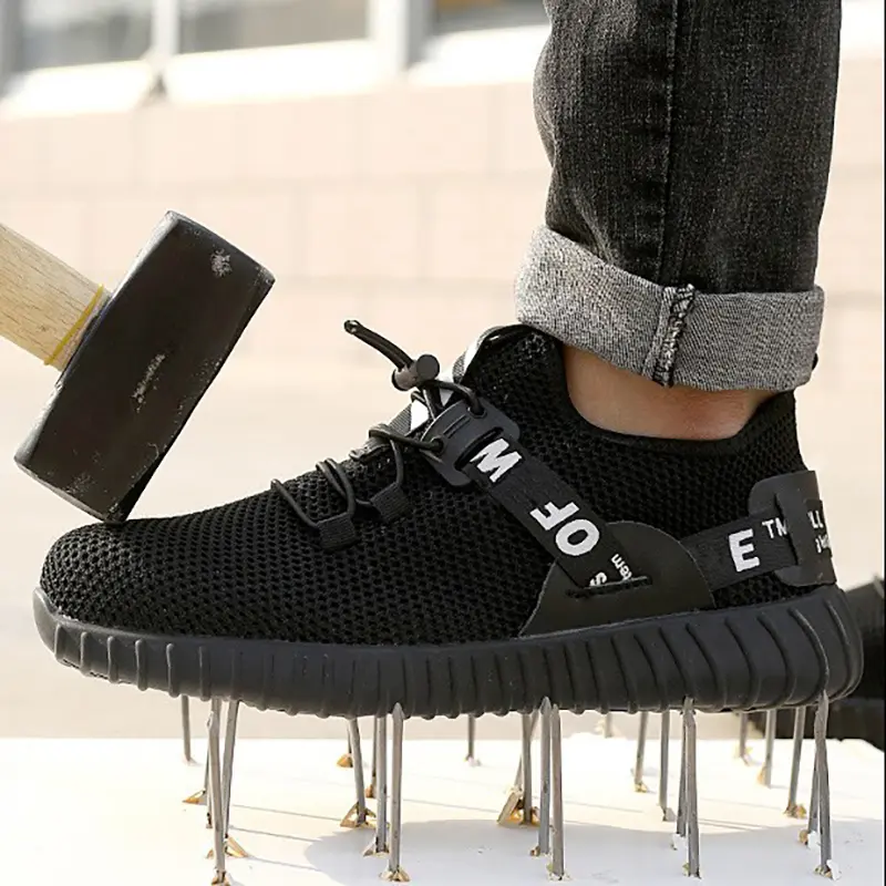Breathable Labor Shoes Men Anti-Smashing Anti-Piercing Steel Head Light Comfortable Wear-Resistant Anti-Slip Work shoes