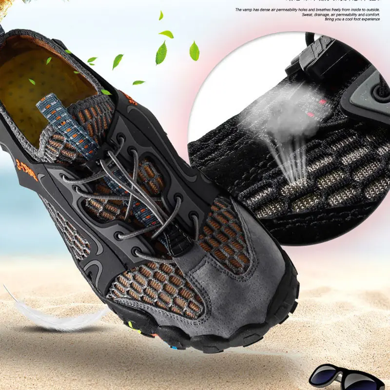Water Shoes Men Sneakers Barefoot Outdoor Beach Sandals Upstream Aqua Shoes Quick-Dry River Sea Diving Swimming