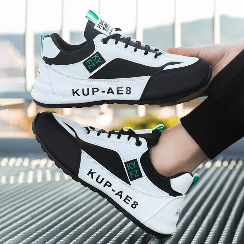 2025 New Soft-soled Wear-resistant Walking Shoes Men's Leather Casual Sports Shoes Lightweight Hidden Heel Shoes