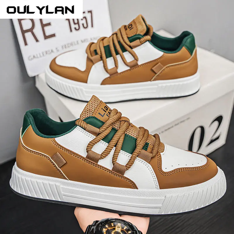 2025 Spring New Low-top Men's Shoes Personality Board Shoes Male Version Fashion Sports Casual Single Shoes Student Tide Shoes