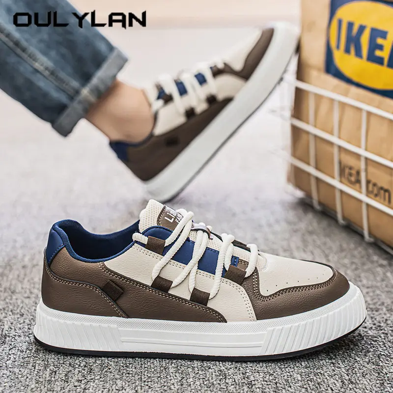2025 Spring New Low-top Men's Shoes Personality Board Shoes Male Version Fashion Sports Casual Single Shoes Student Tide Shoes