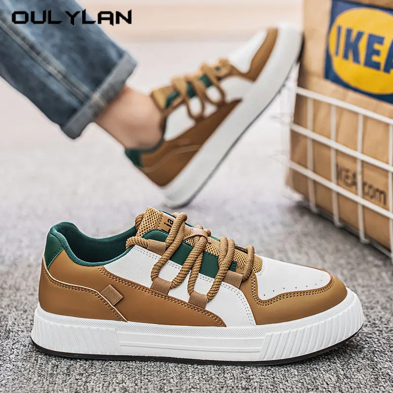 2025 Spring New Low-top Men's Shoes Personality Board Shoes Male Version Fashion Sports Casual Single Shoes Student Tide Shoes