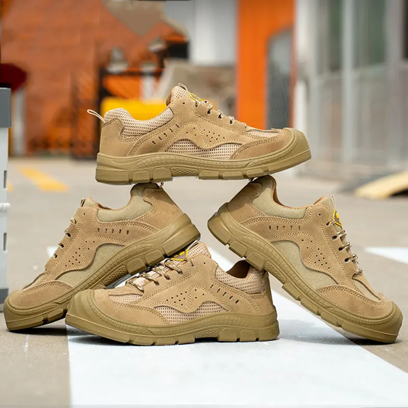 Casual Work Shoes Men Lightweight Anti-smashing Anti-piercing Wear-resistant Breathable Anti Slip Protective Safety Shoes